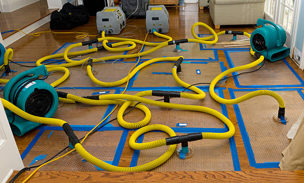 Professional Storm Water Damage Restoration technician working in Red Hill, PA